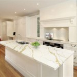 White And Gold Quartz Countertops