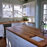 White Cabinets With Wood Countertops