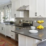 White Kitchen Cabinets Gray Countertops